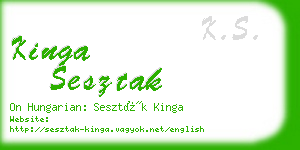 kinga sesztak business card